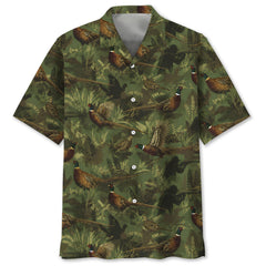 Camouflage Pheasant Hunting Pattern Hawaiian Shirt