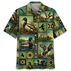 Duck Hunting Vintage Pattern Hawaiian Shirt