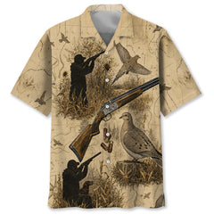 Vintage Dove Hunting Hawaiian Shirt
