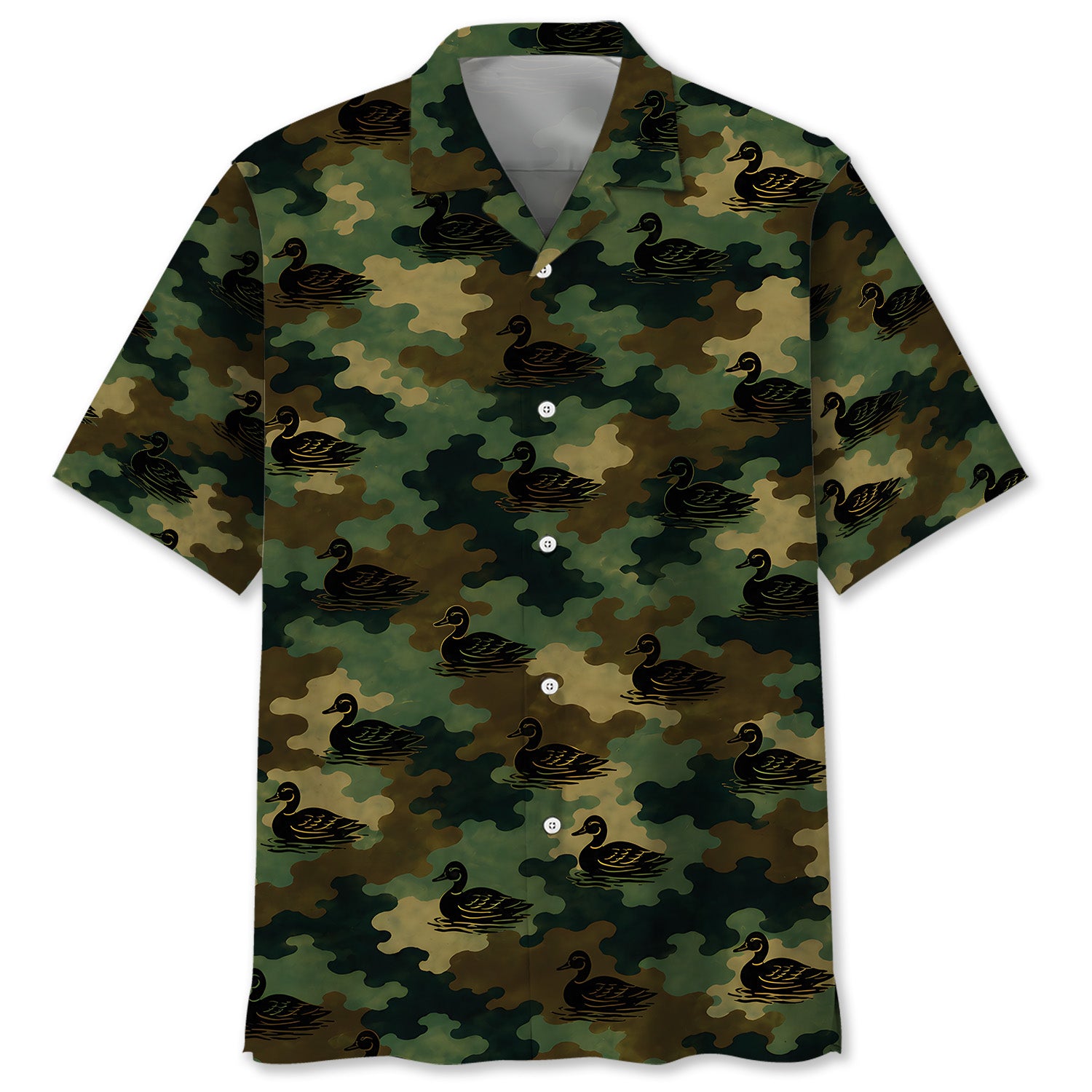 Duck Camouflage Millitary Hawaiian Shirt