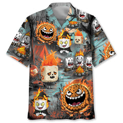 Burnt Marshmallow Halloween Hawaiian Shirt
