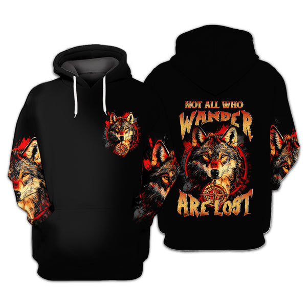 Not All Who Wander Are Lost Wolf All Over Print Shirt