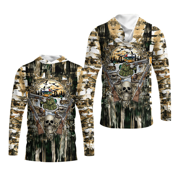 Awesome Mallard Duck Hunting Camo All Over Print Shirt