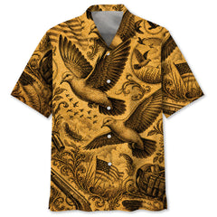 Dove Hunting Legend Vintage Art Hawaiian Shirt