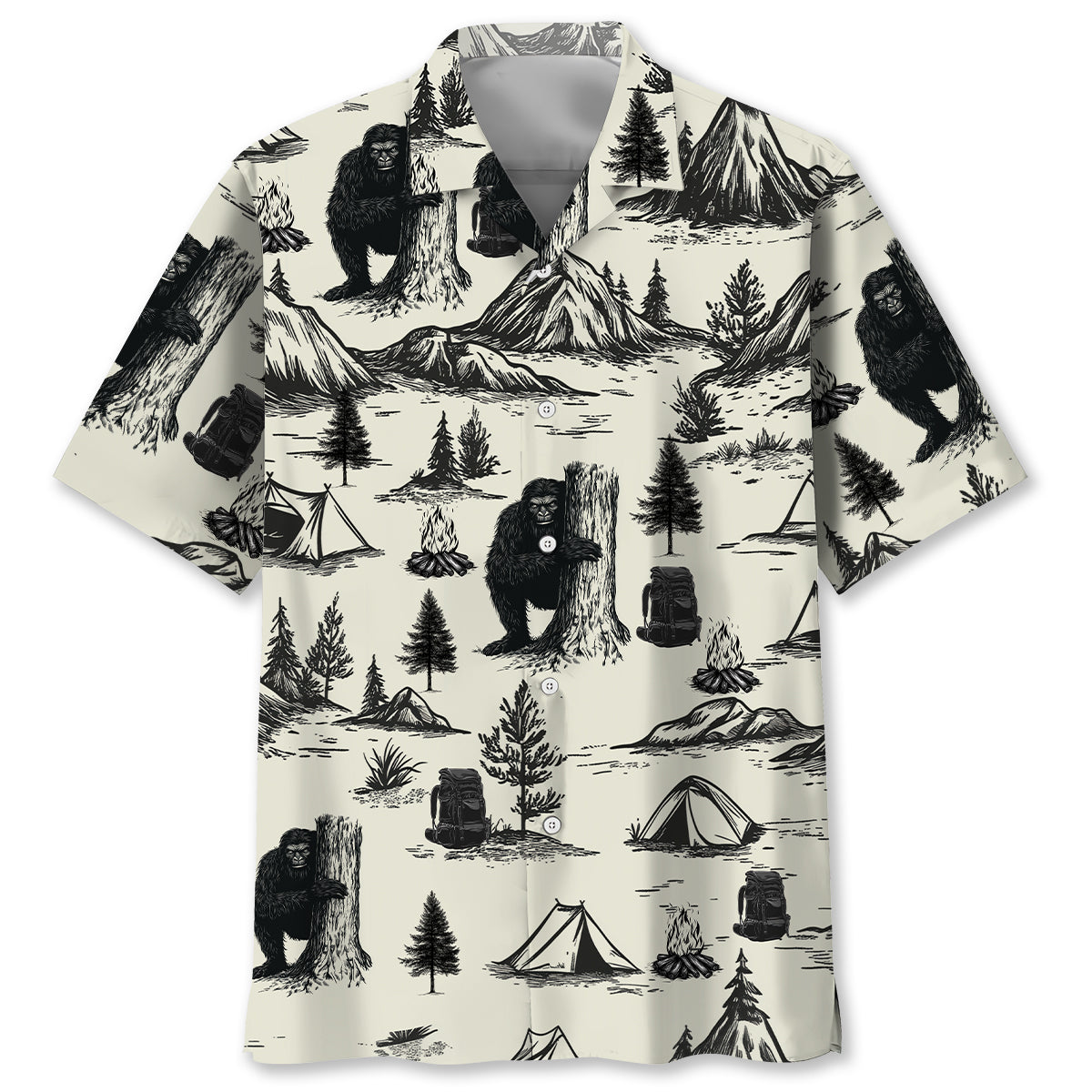 Vintage Camping Hawaiian Shirt
