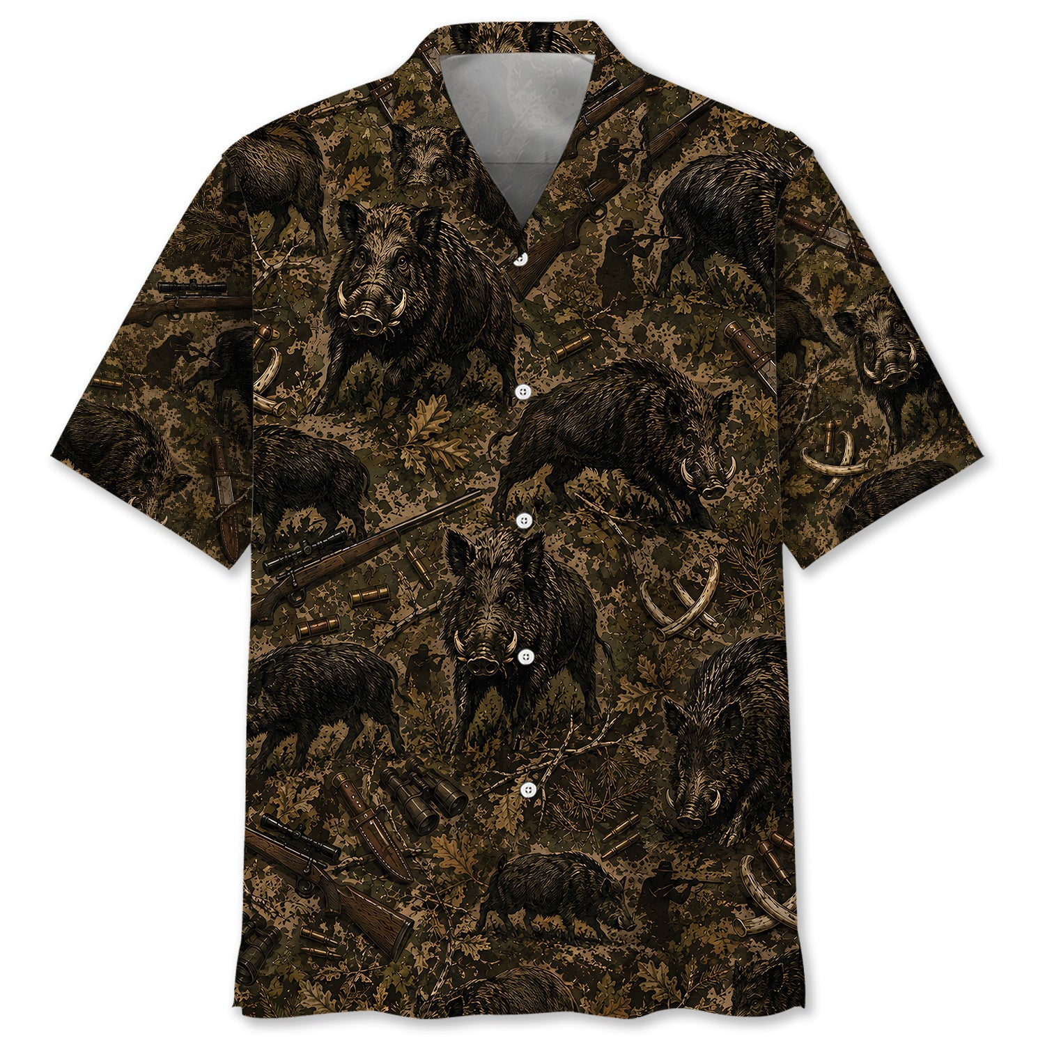 Vintage Hog Hunting Hawaiian Shirt
