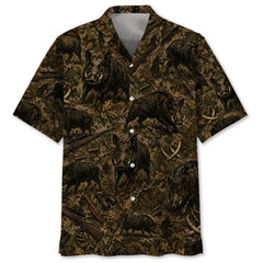 Vintage Hog Hunting Hawaiian Shirt
