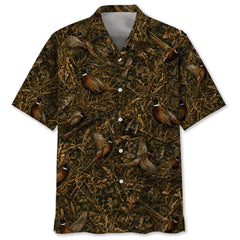 Pheasant Hunting Camo Hawaiian Shirt