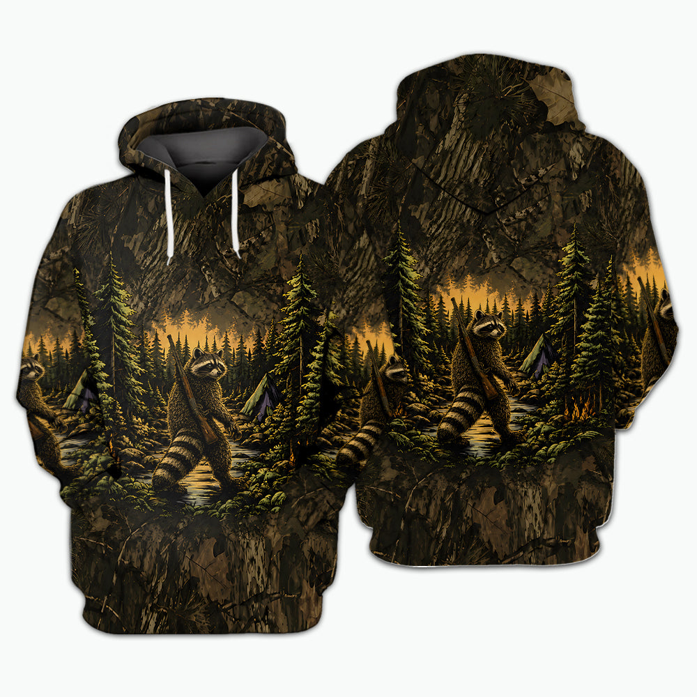 Raccoon Camouflage Hunting All Over Print