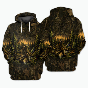 Raccoon Camouflage Hunting All Over Print
