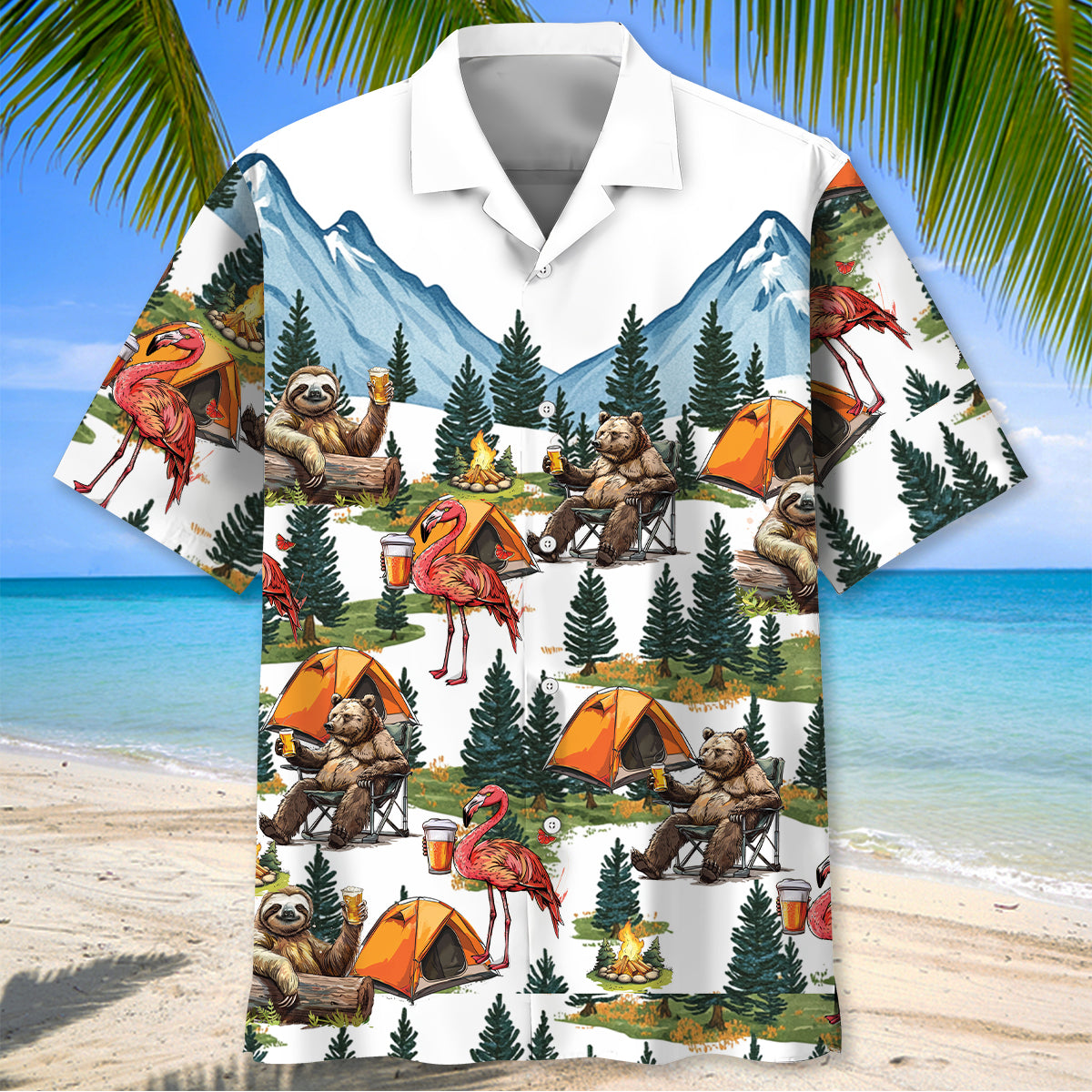 Camping Crew In The Woods Hawaiian Shirt