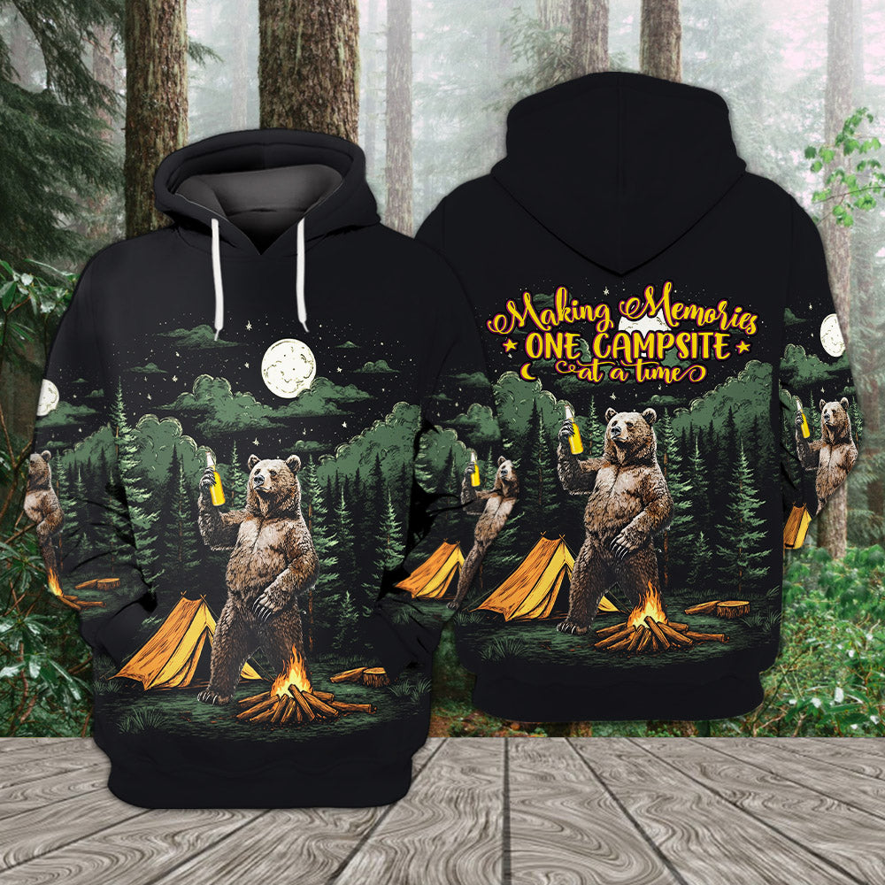 Making Memories Camping Bear All Over Print Shirt