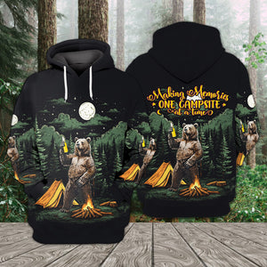 Making Memories Camping Bear All Over Print Shirt