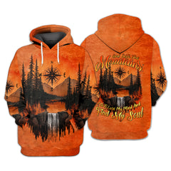 Into The Mountains I Go Orange All Over Print Shirt