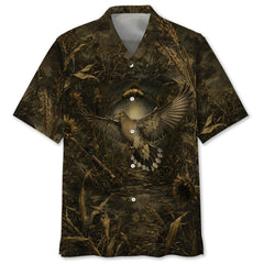 Dove Hunting Dark Camo Hawaiian Shirt