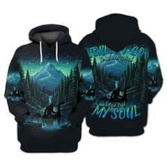 Bigfoot Riding Loch Ness Into The Forest I Go All Over Print Shirt