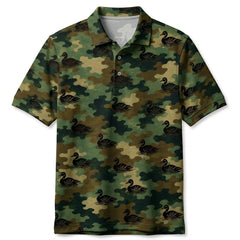 Duck Camouflage Millitary Men Polo Shirt