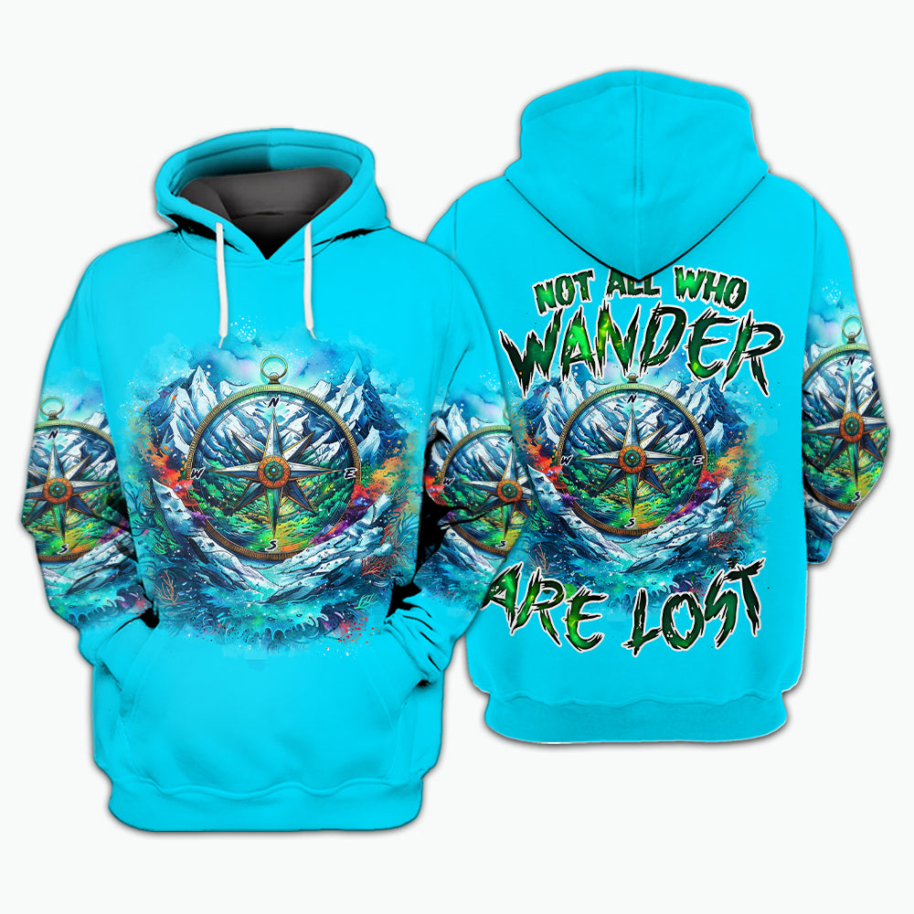 Compass Not All Who Wander Are Lost All Over Print Shirt