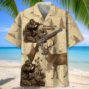 Vintage Wild Deer Hunting Hawaiian Shirt