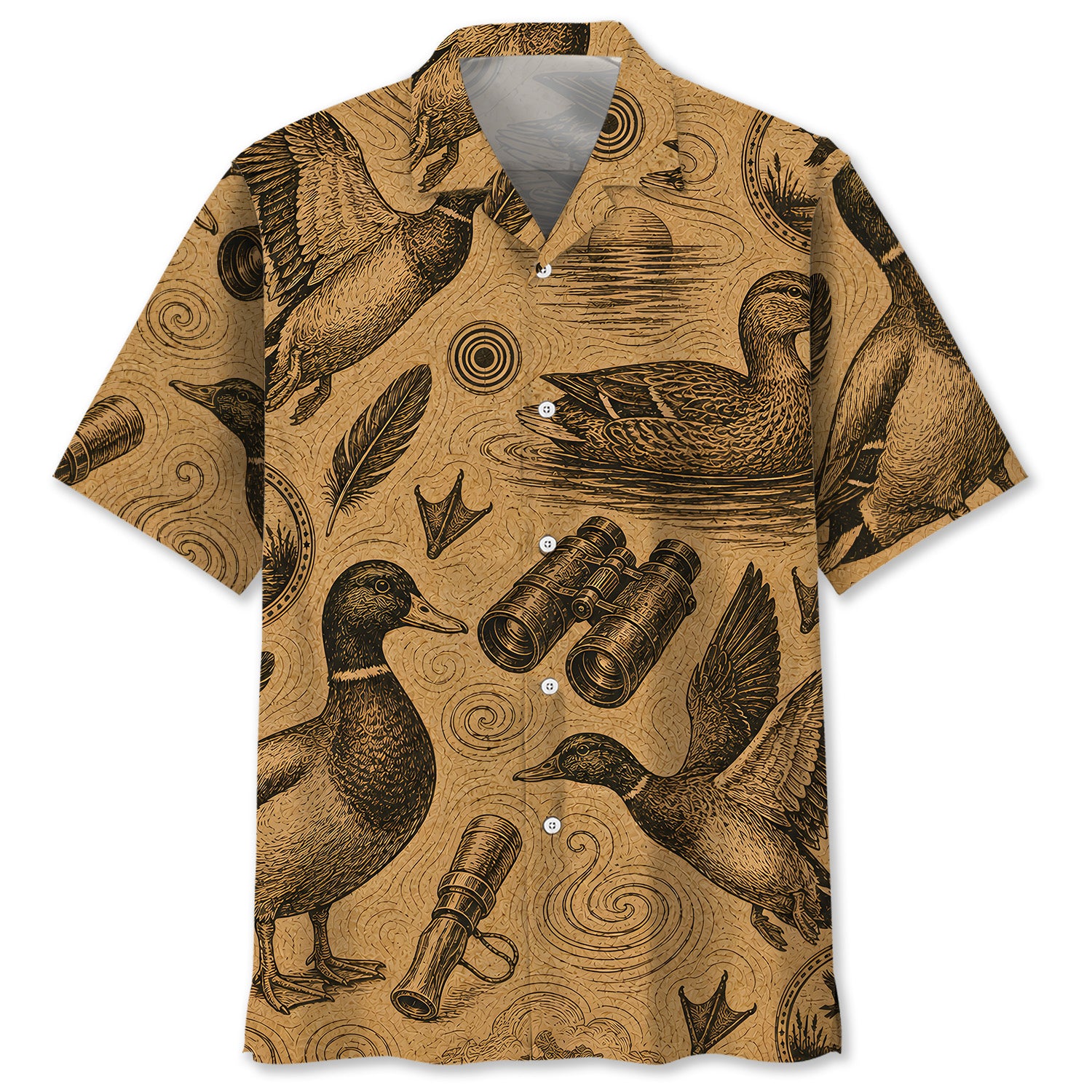 Duck Hunting Vintage Artwork Hawaiian Shirt
