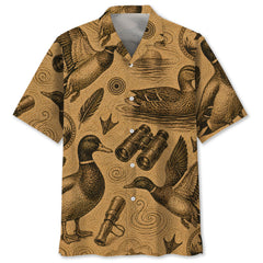 Duck Hunting Vintage Artwork Hawaiian Shirt