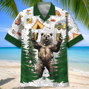 Go Camping Worst Case A Bear Kills You Hawaiian Shirt