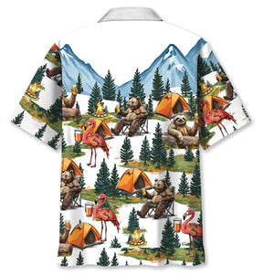 Camping Crew In The Woods Hawaiian Shirt