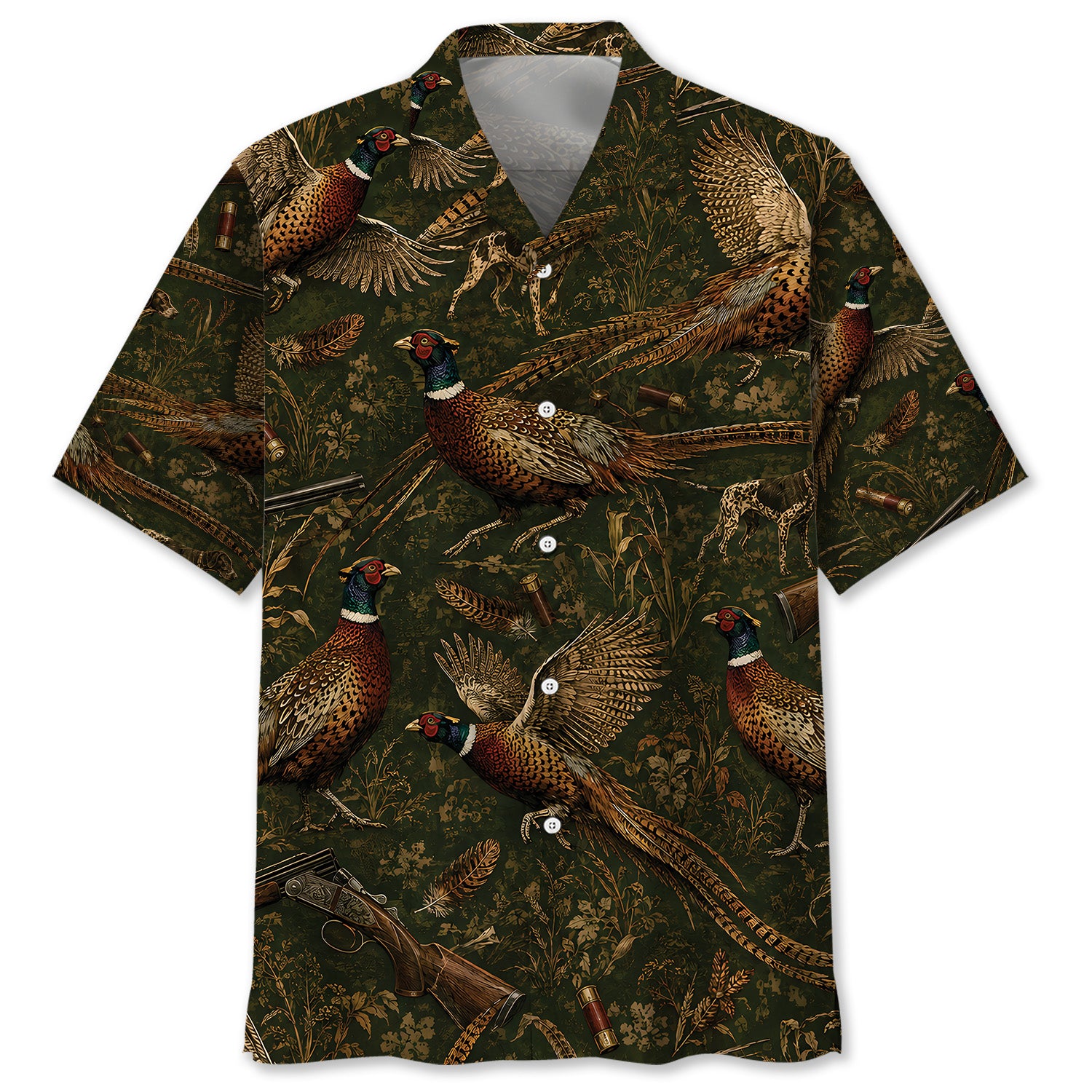 Vintage Pheasant Hunting Hawaiian Shirt