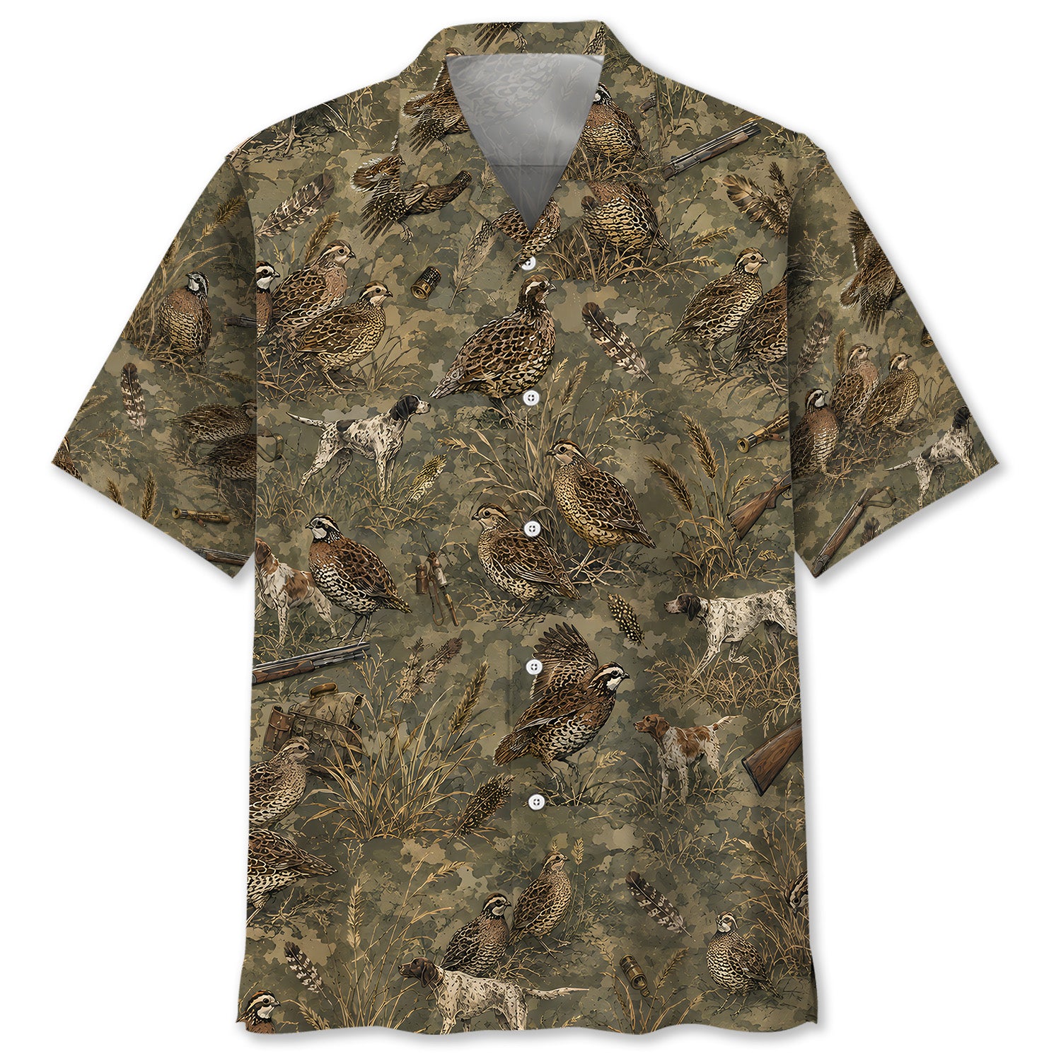 Quail Hunting Camo Hawaiian Shirt