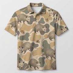 Opossum Camouflage Men Polo Shirt