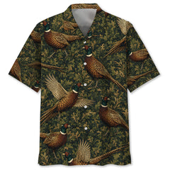 Pheasant Woodland Hawaiian Shirt