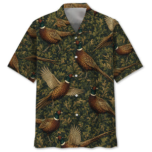 Pheasant Woodland Hawaiian Shirt