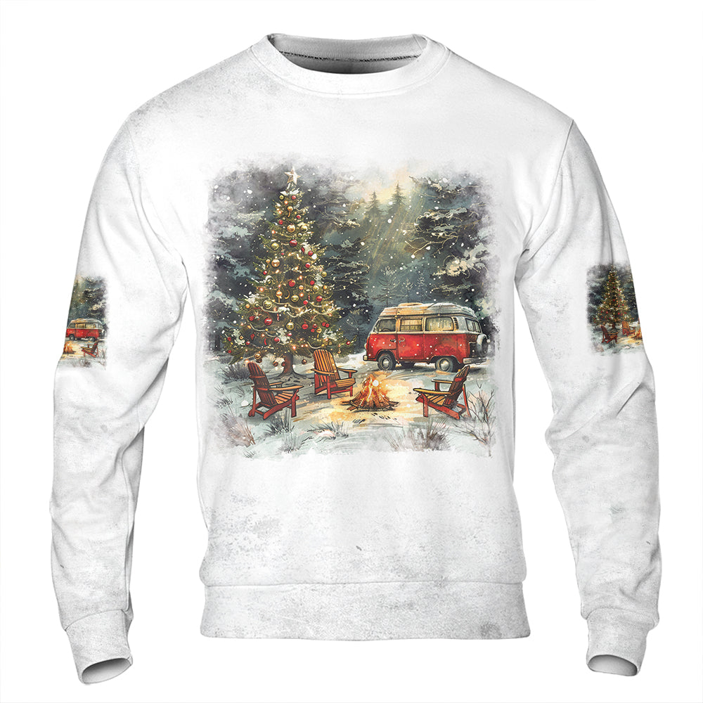 It's The Most Wonderful Time Of Christmas Camping All Over Print Shirt