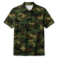 Pheasant Camouflage Millitary Men Polo Shirt