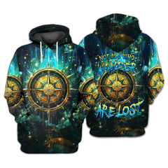 Not All Who Wander Fantasy Compass All Over Print Shirt