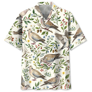 Vintage Wild Dove Nature Hawaiian Shirt