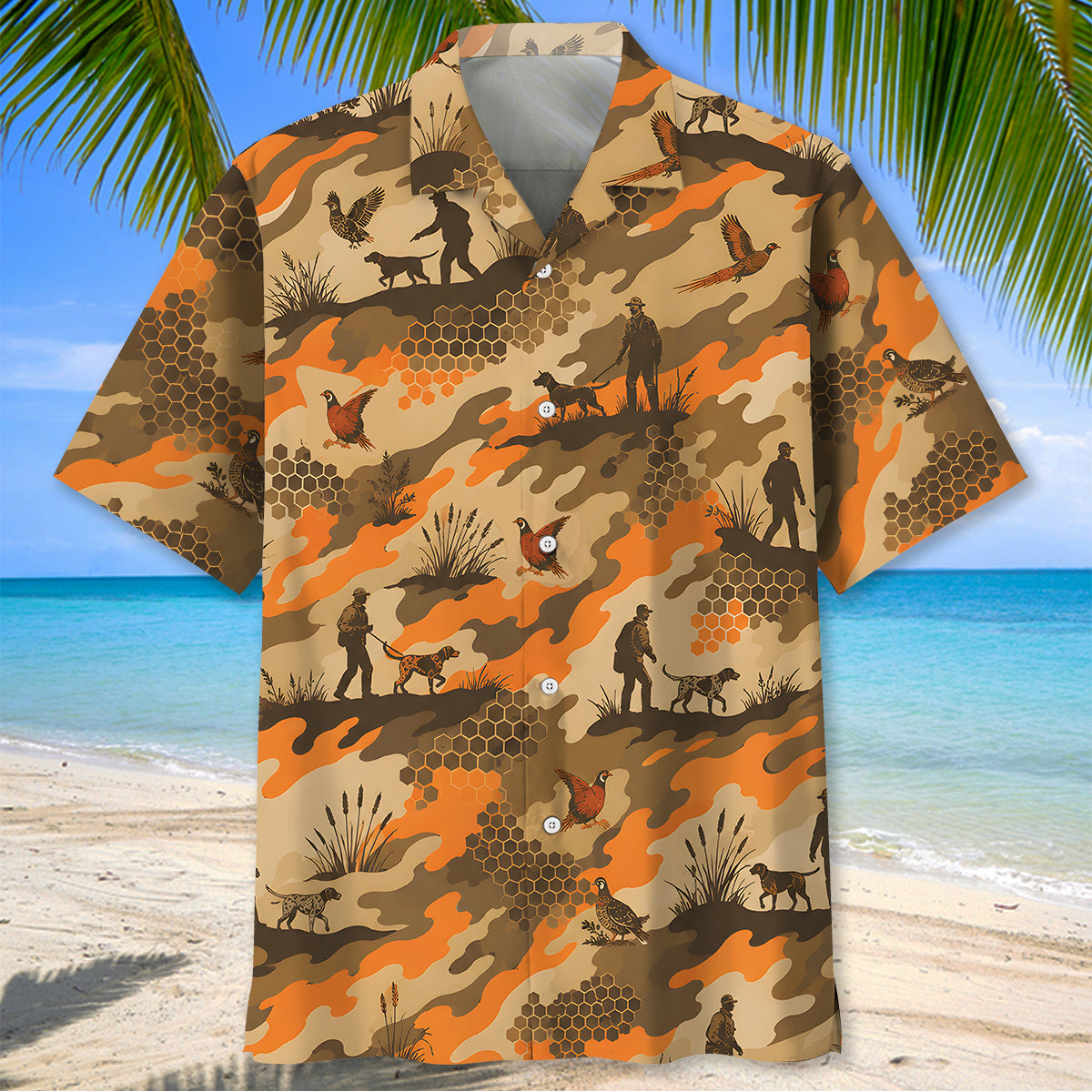 Upland Heritage Pheasant Hunting Camouflage Hawaiian Shirt