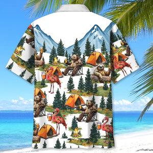 Camping Crew In The Woods Hawaiian Shirt