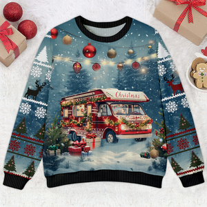 Merry Christmas Vintage Camping RV Ugly Sweater