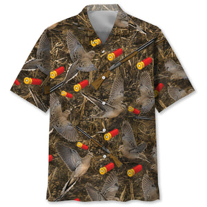Vintage Camouflage Dove Hunting Hawaiian Shirt