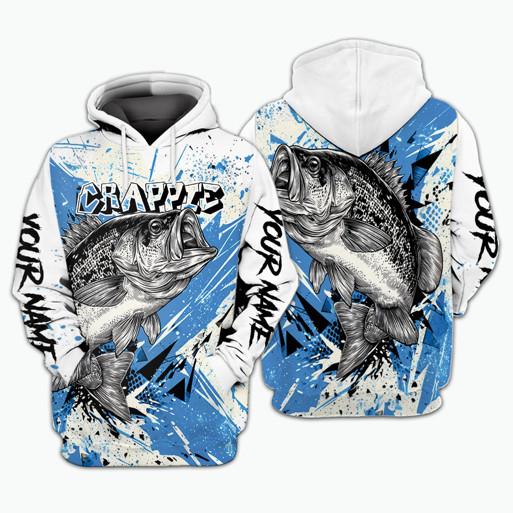 Custom Name Crappie Fishing Jersey All Over Print Shirt
