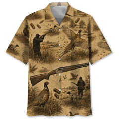 Vintage Pheasant Hunter Heritage Hawaiian Shirt