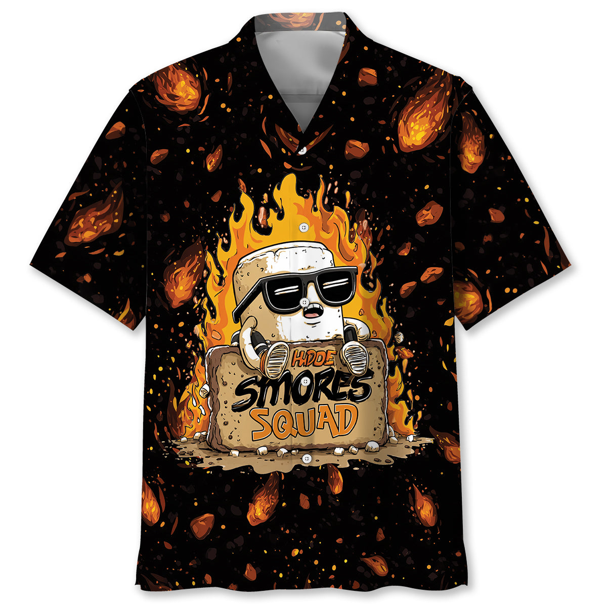 Funny Marshmallow Mayhem Camping Hawaiian Shirt
