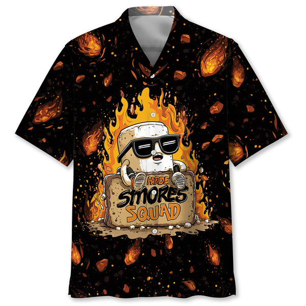 Funny Marshmallow Mayhem Camping Hawaiian Shirt