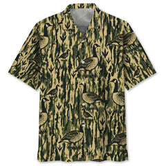 Goose Stripe Camouflage Hawaiian Shirt