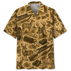 Vintage Deer Hunting Hawaiian Shirt