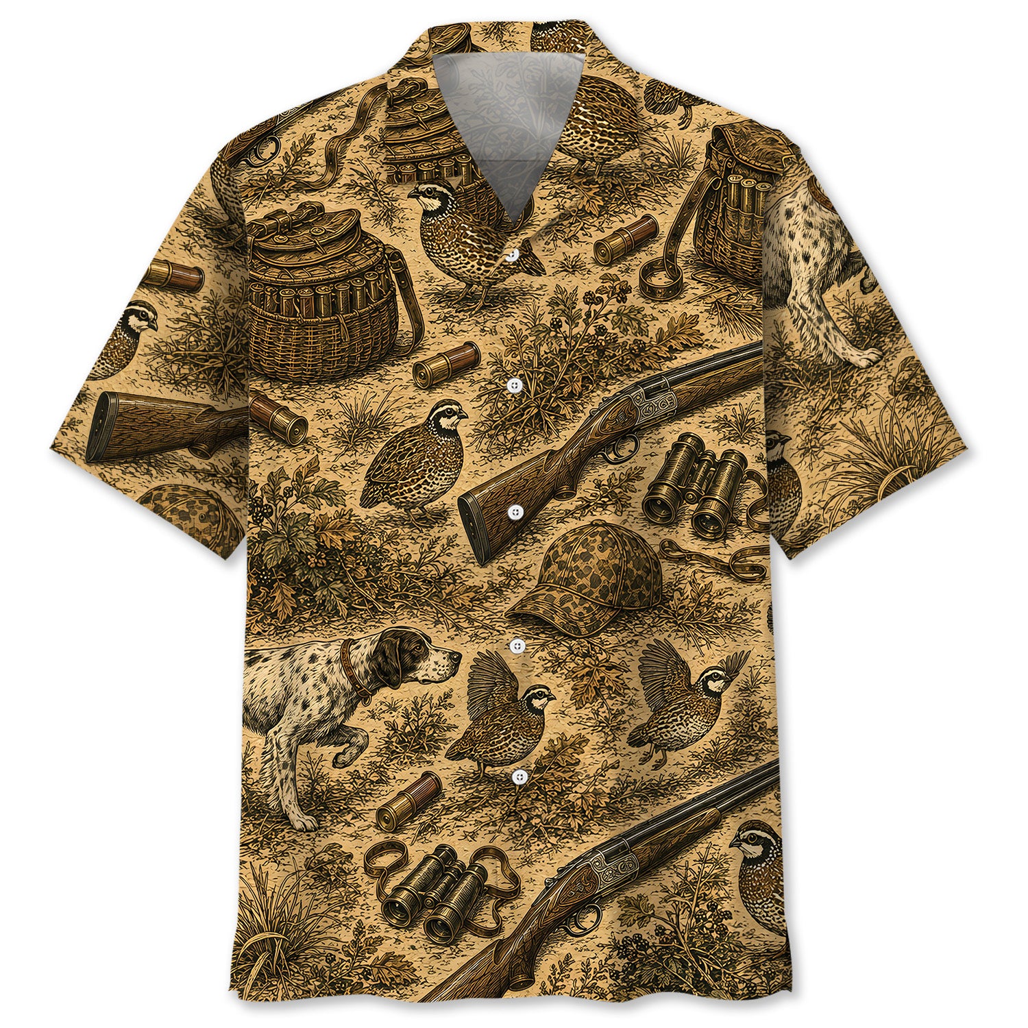 Vintage Quail Hunting Hawaiian Shirt