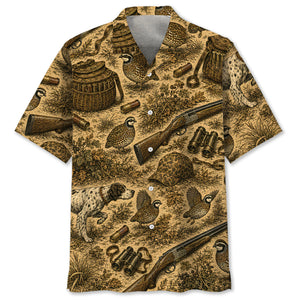 Vintage Quail Hunting Hawaiian Shirt