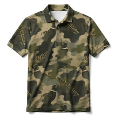 Pheasant Camouflage Ring Necked Pattern Men Polo Shirt
