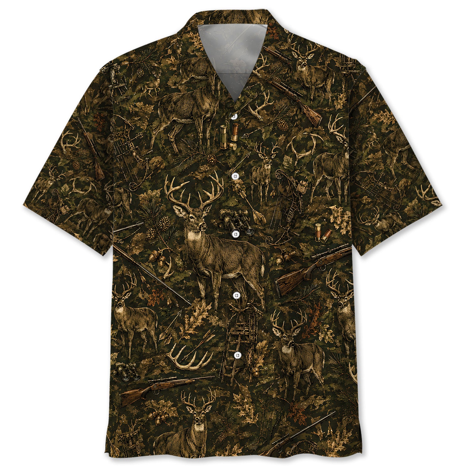 Vintage Deer Hunting Hawaiian Shirt